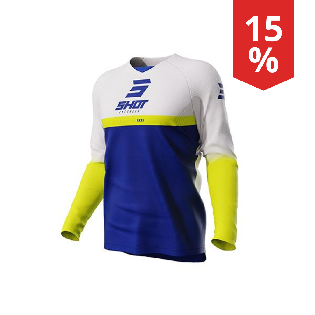 Maglia Motocross Bambino Shot Raw Reflex Blu