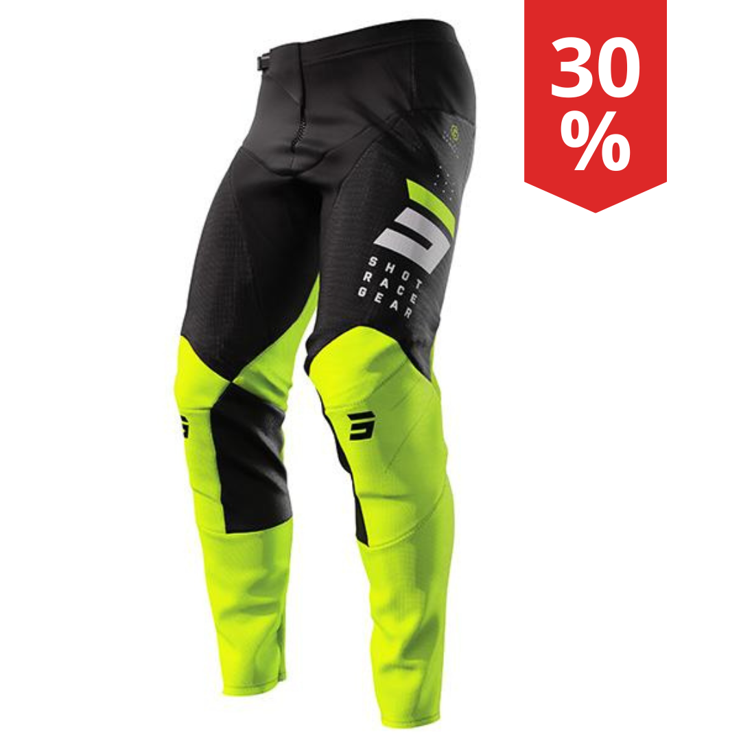 Pantaloni Motocross Shot Contact Camo 2.0 Giallo fluo
