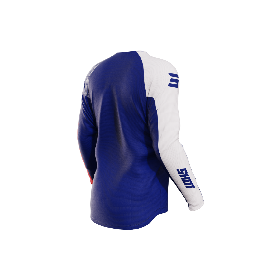 Maglia Motocross Bambino Shot Raw Matrix Blu