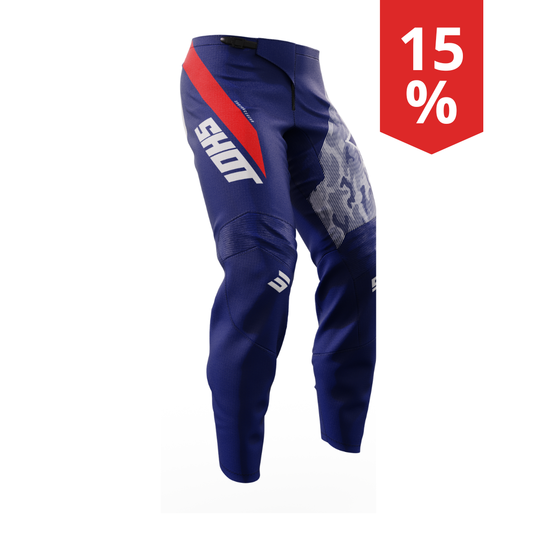 Pantaloni Motocross Bambino Shot Raw Matrix Blu