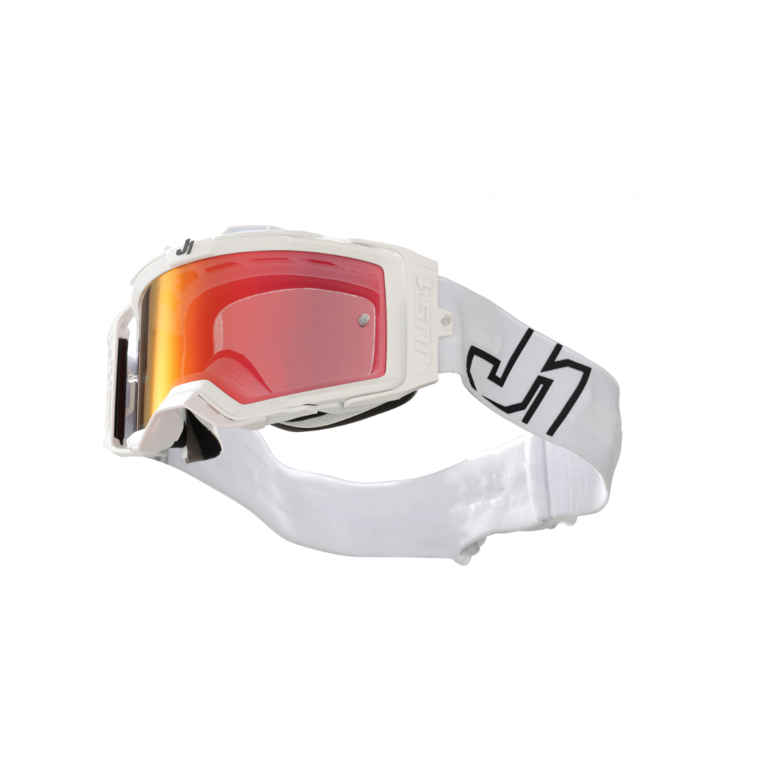 Maschera Motocross Just1 Nerve Prime Bianco