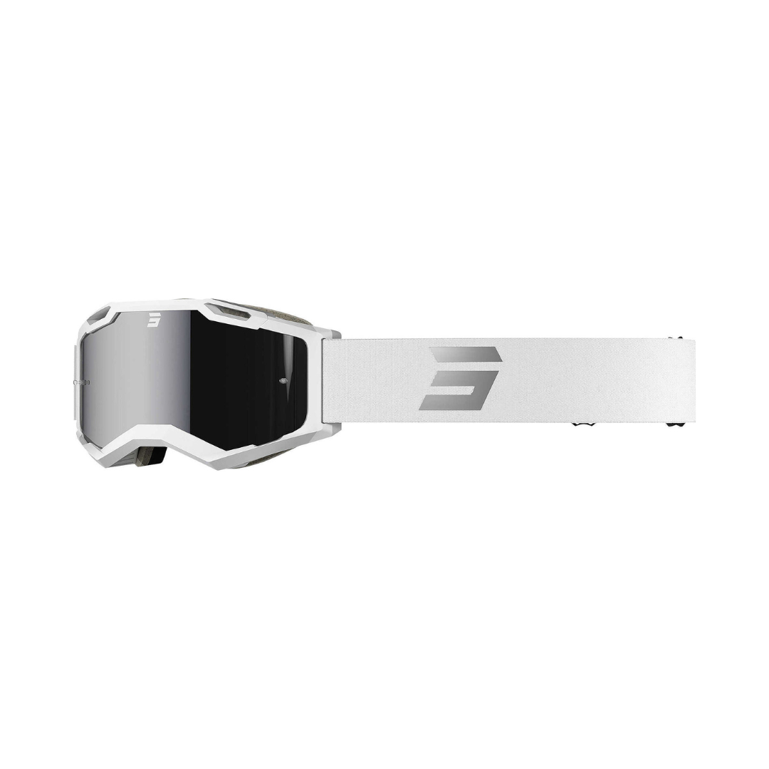 Maschera Motocross Shot Iris 2.0 Tech Silver lucido