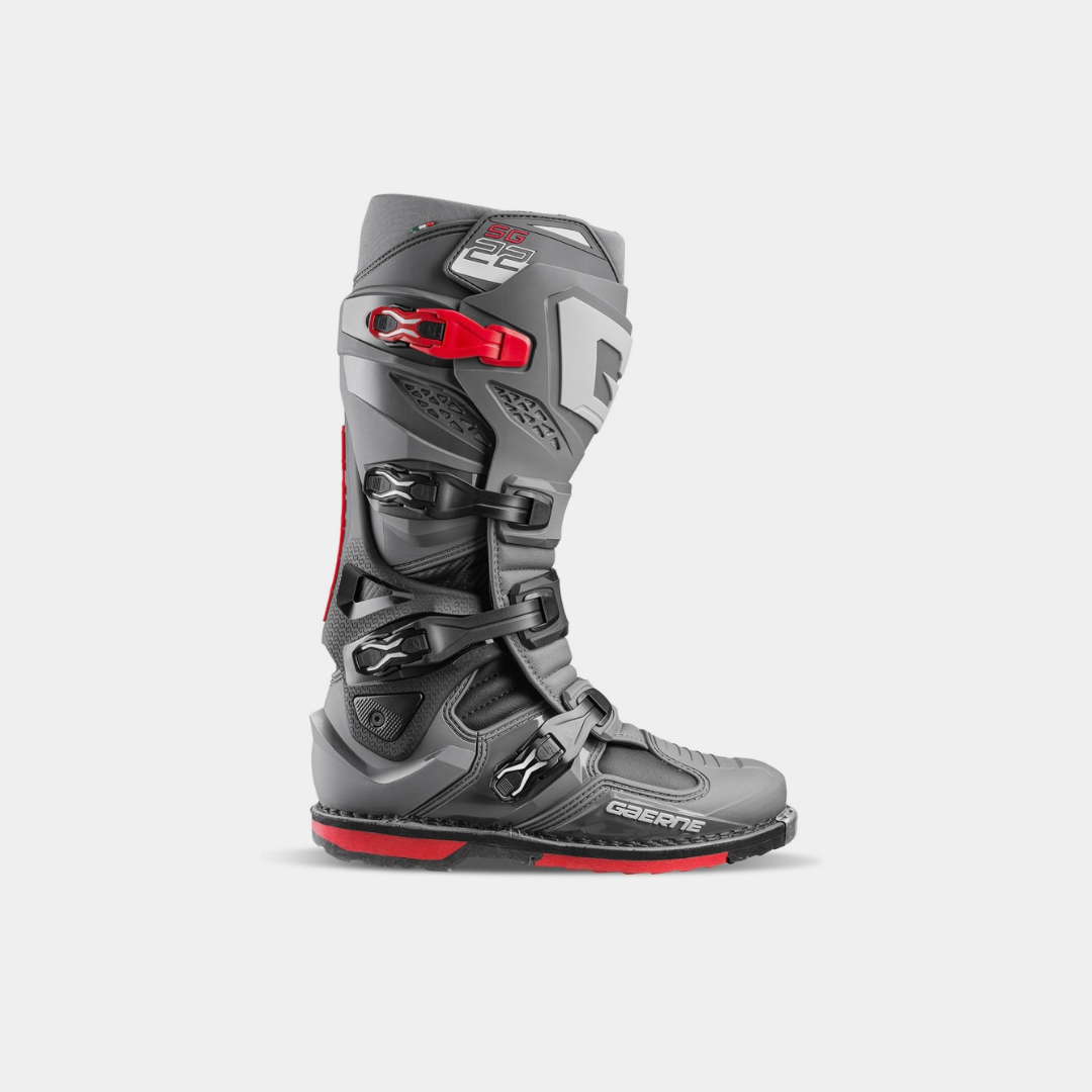 Stivali Motocross Gaerne SG22 ANTHRACITE/BLACK/RED
