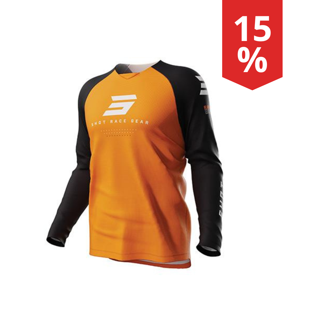 Maglia Motocross Bambino Shot Raw Escape Arancio