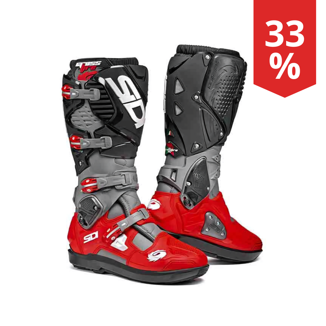 Stivali Motocross Sidi Crossfire 3 SRS Grigio Rosso