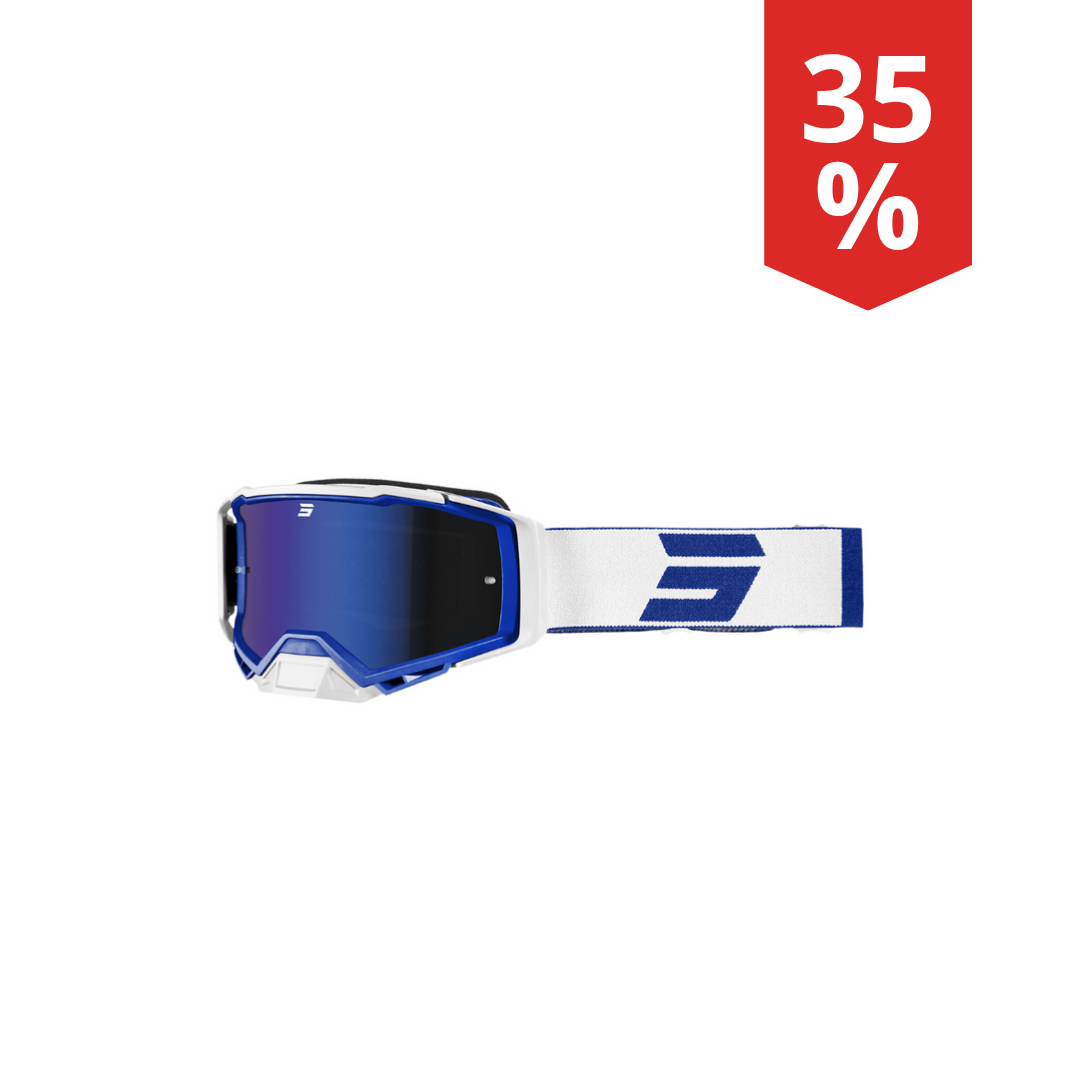 Maschera Motocross Shot Core Blu con Lente Clear
