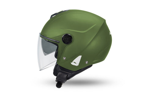 Casco Demijet UFO Nixie Verde Opaco