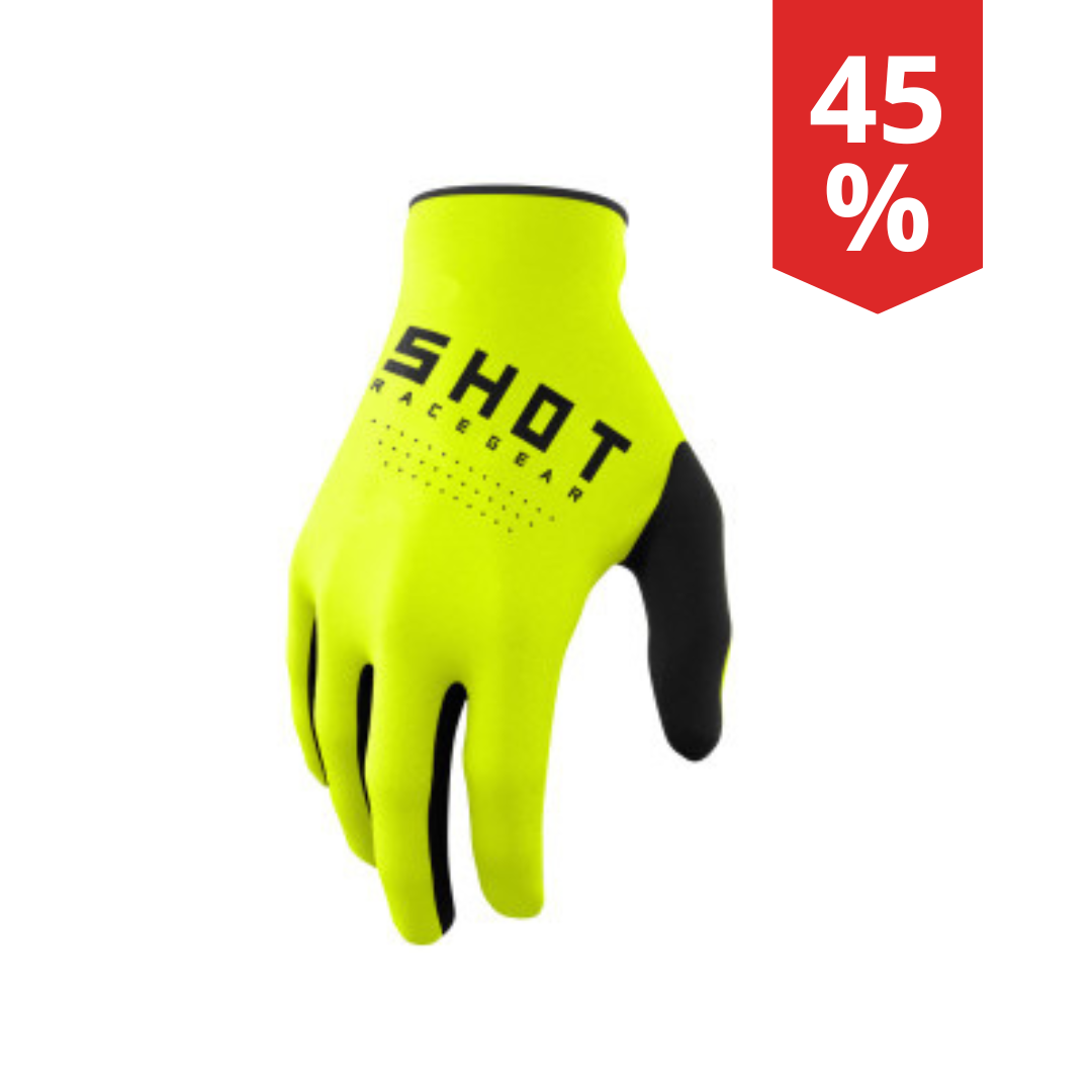 Guanti Motocross Bambino Shot Raw Neon-Yellow