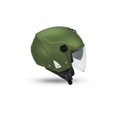 Casco Demijet UFO Nixie Verde Opaco