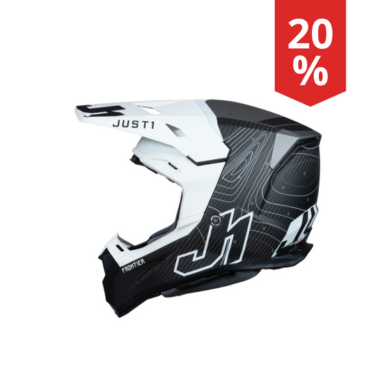 Casco Motocross Just 1 J22 Frontier Nero/Bianco