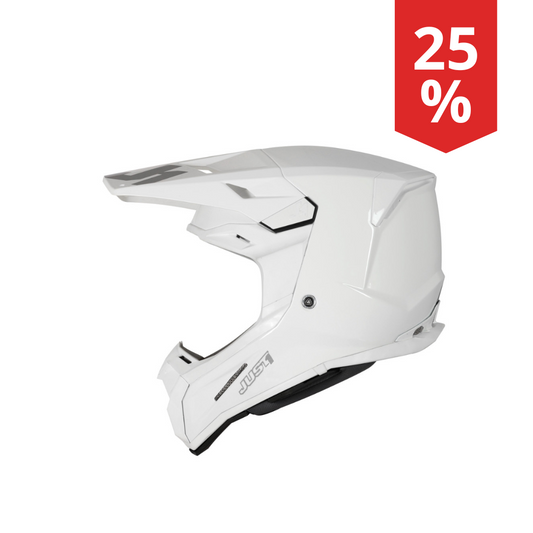 Casco Motocross Just1 J22-F Solid Bianco