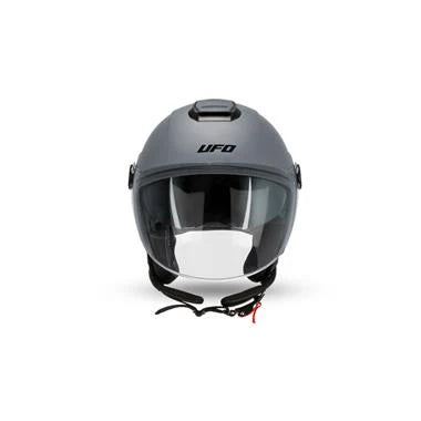 Casco Demijet UFO Nixie Grigio Lucido
