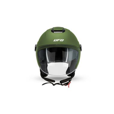 Casco Demijet UFO Nixie Verde Opaco