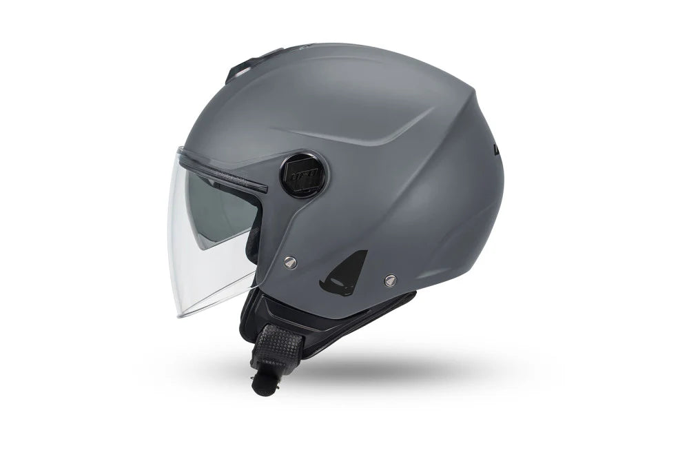Casco Demijet UFO Nixie Grigio Lucido